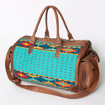 American Darling Duffel Saddle Blanket Genuine Leather Women Bag Western Handbag Purse| Handbag | Leather Duffel Bag